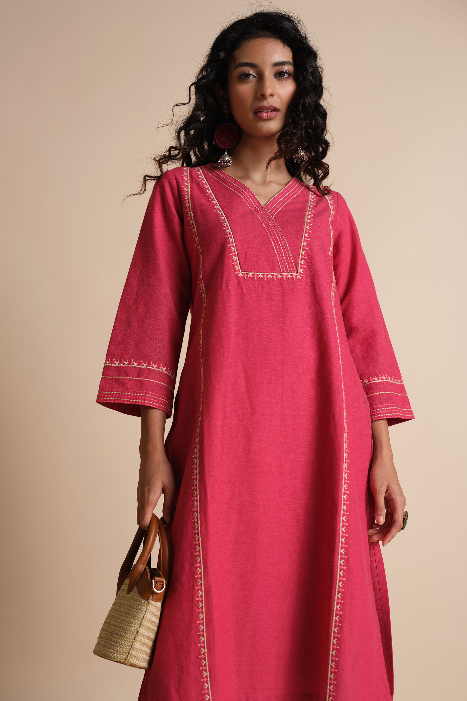 Guler Kurta, Red, image 2